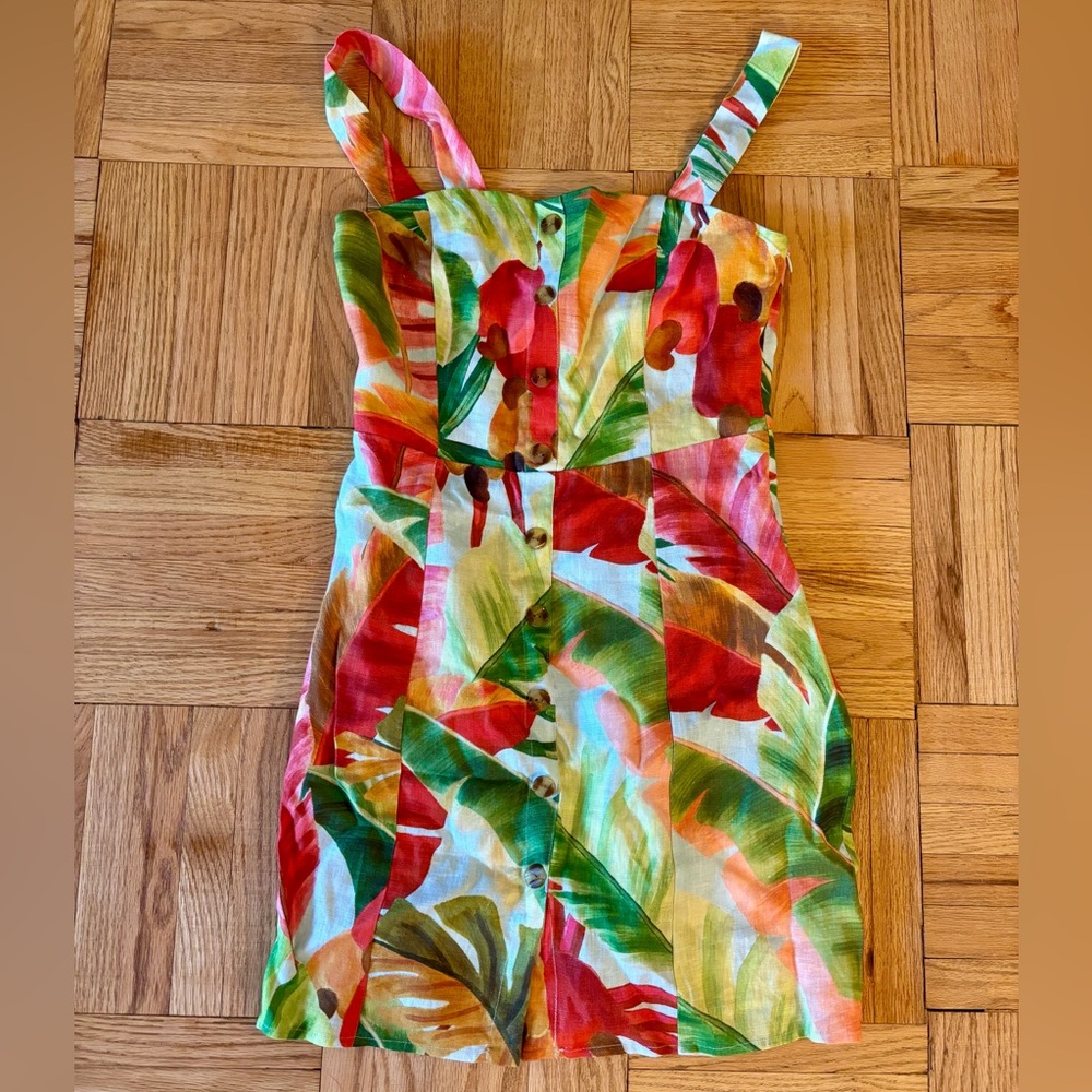 Farm Rio Nisa Linen Mini Dress